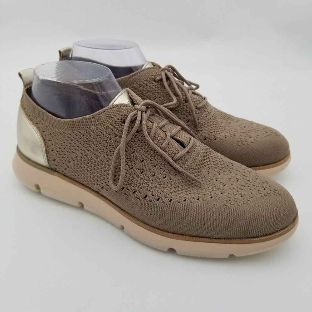 Cole Haan 4.ZeroGrand Stitchlite Oxford Shoe Irish Coffee/Gold Women's‎ Size 9B
